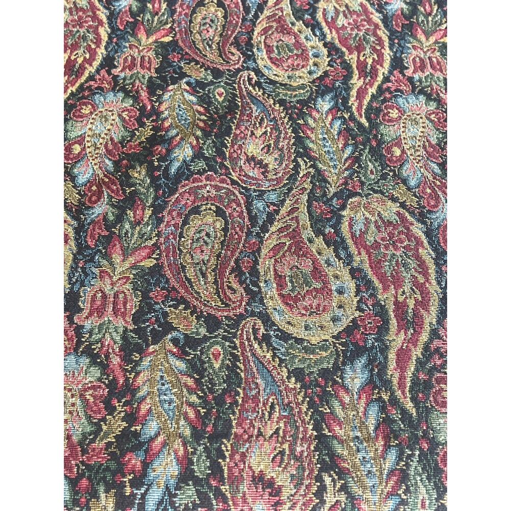 Vintage Tapestry Fabric Paisley Upholstery Bohemian Jacquard Brocade By The Yard